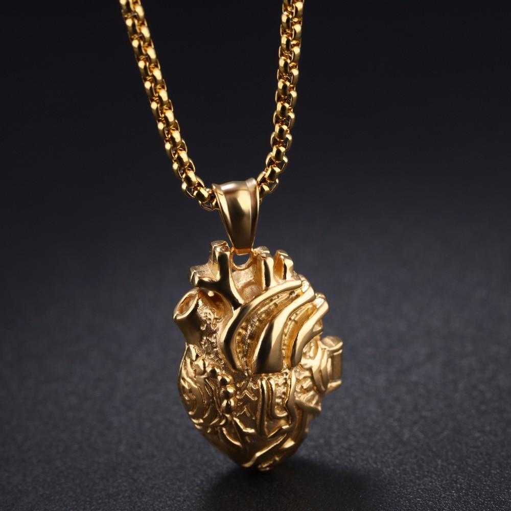 Realistic Heart Shape Pendant Necklace