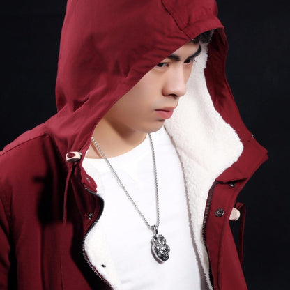 Realistic Heart Shape Pendant Necklace - Cofik