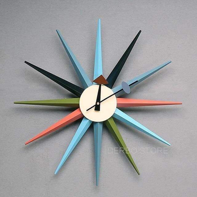 Stylish Starburst Wall Clock Modern Design - Cofik