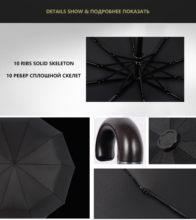 High Quality Traditional Auto Open Umbrella Windproof
