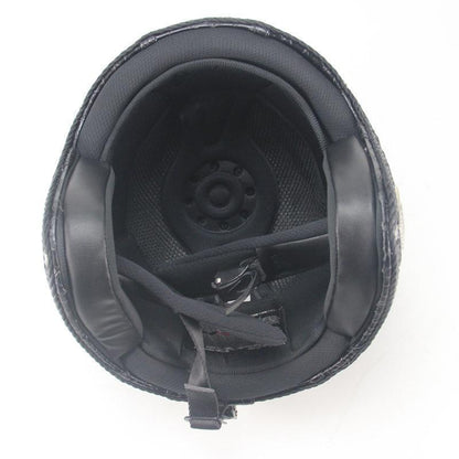 Classic Open Face Bike Helmet With Goggles