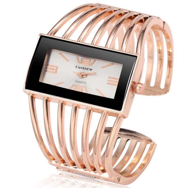 Fashionable Metal Strap Ladies Watch