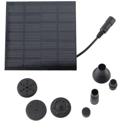 Solar Powered Fountain with 4 Adjustable Spray Jets