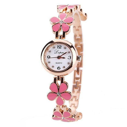 Elegant Floral Strap Ladies Quartz Watch