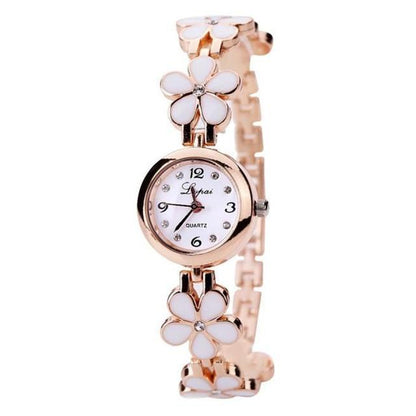 Elegant Floral Strap Ladies Quartz Watch