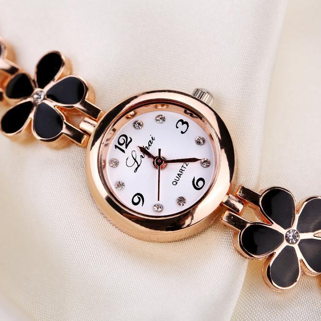 Elegant Floral Strap Ladies Quartz Watch