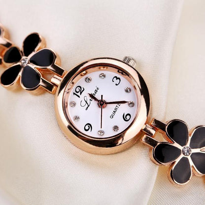 Elegant Floral Strap Ladies Quartz Watch