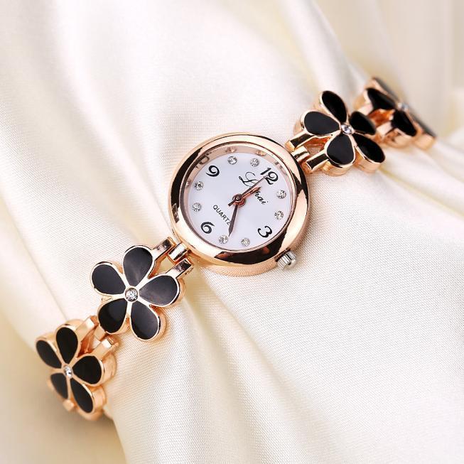 Elegant Floral Strap Ladies Quartz Watch
