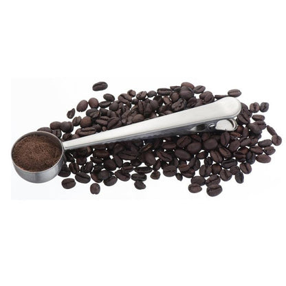 Compact Coffee Scoop and Spoon Clip Set
