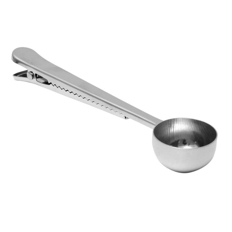 Compact Coffee Scoop and Spoon Clip Set