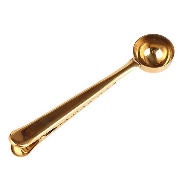 Compact Coffee Scoop and Spoon Clip Set