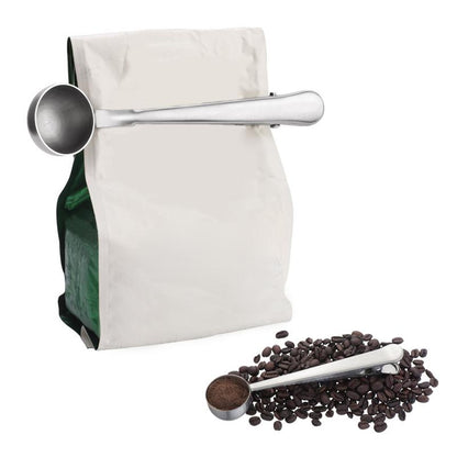 Compact Coffee Scoop and Spoon Clip Set