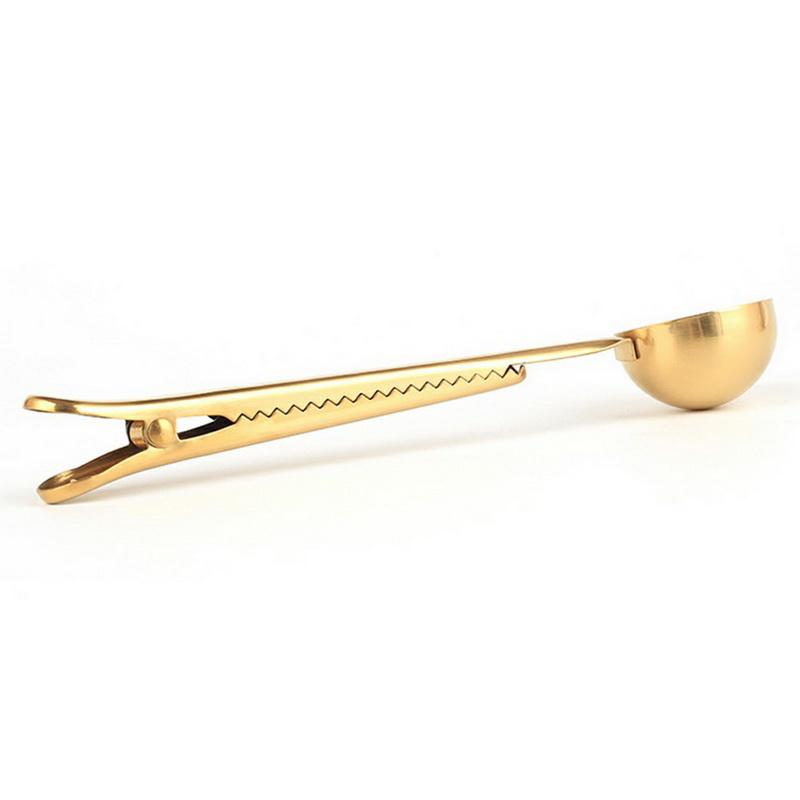 Compact Coffee Scoop and Spoon Clip Set