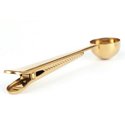 Compact Coffee Scoop and Spoon Clip Set