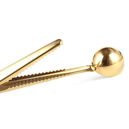 Compact Coffee Scoop and Spoon Clip Set