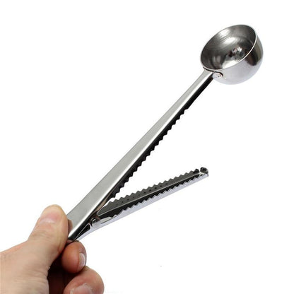 Compact Coffee Scoop and Spoon Clip Set