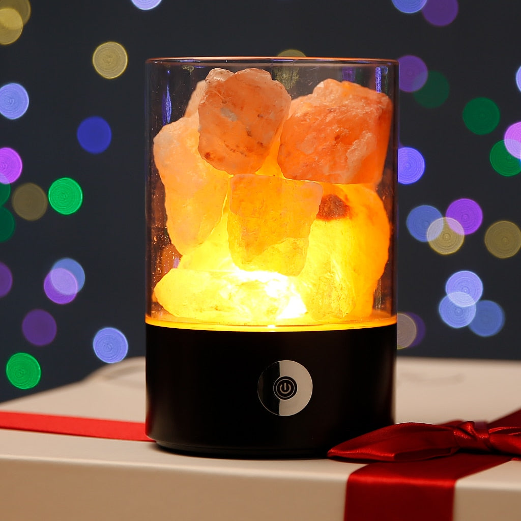Natural Salt Table Lamp & Air Cleaner White
