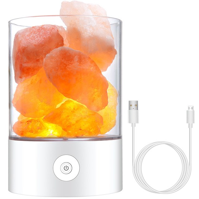 Natural Salt Table Lamp & Air Cleaner White
