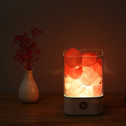 Natural Salt Table Lamp & Air Cleaner White