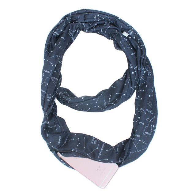 Practical Pocket Scarf Wrap with Storage