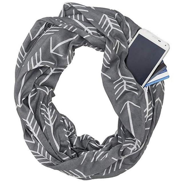 Practical Pocket Scarf Wrap with Storage
