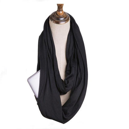 Practical Pocket Scarf Wrap with Storage