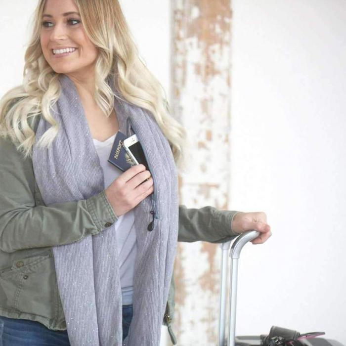 Practical Pocket Scarf Wrap with Storage