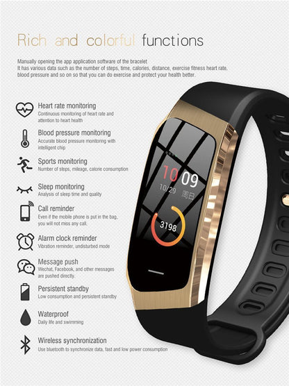 Waterproof Fitness Tracker Smartwatch with Heart Rate Monitor