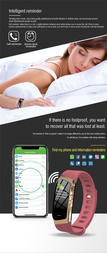 Waterproof Fitness Tracker Smartwatch with Heart Rate Monitor