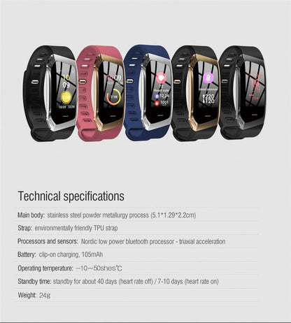 Waterproof Fitness Tracker Smartwatch with Heart Rate Monitor