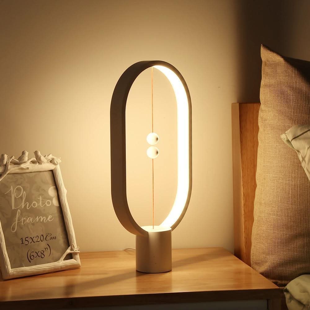 Contemporary Wooden Desk Lamp with Touch Switch