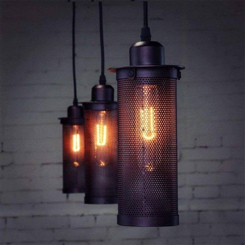 Rustic Metal Cage Industrial Table Lamp - Cofik