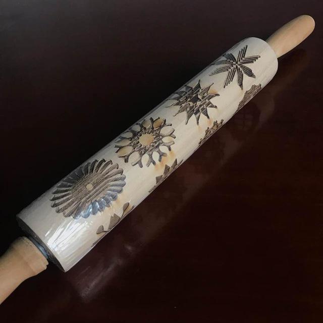 Holiday Patterned Baking Rolling Pin