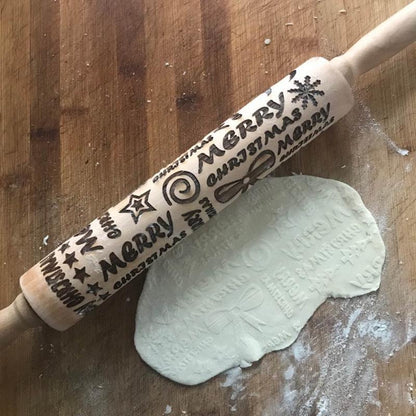 Holiday Patterned Baking Rolling Pin