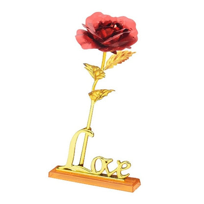 24K Gold Rose Pendant in Luxury Gift Box