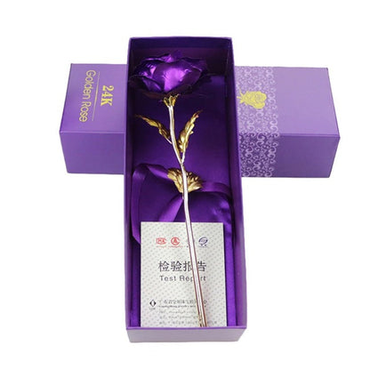 24K Gold Rose Pendant in Luxury Gift Box