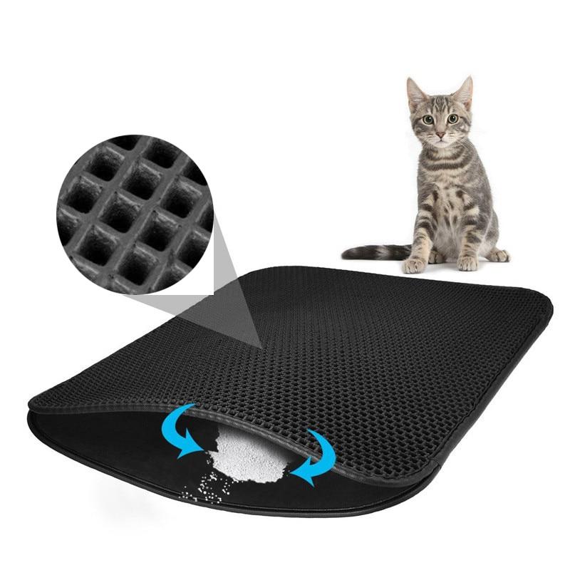 Practical Double Layer Kitty Litter Catcher Mat - Cofik
