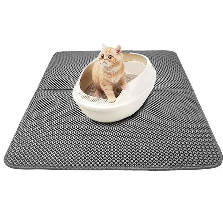 Practical Double Layer Kitty Litter Catcher Mat