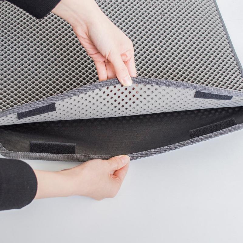 Practical Double Layer Kitty Litter Catcher Mat