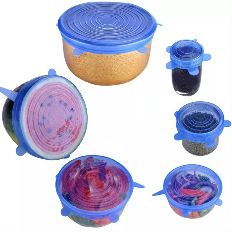 Reusable Silicone Food Covers Set