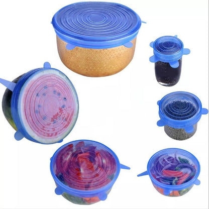 Reusable Silicone Food Covers Set