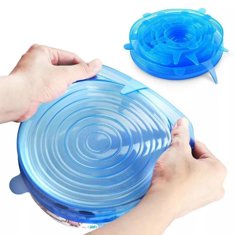 Reusable Silicone Food Covers Set