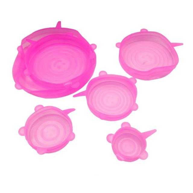 Reusable Silicone Food Covers Set