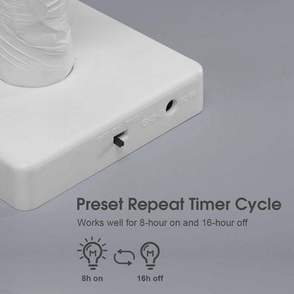Soft Pink Blossom LED Table Night Lamp with Clock