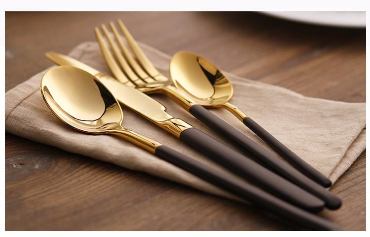 Luxury Gold Plated Flatware Set