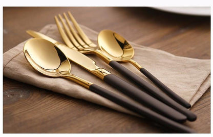 Luxury Gold Plated Flatware Set