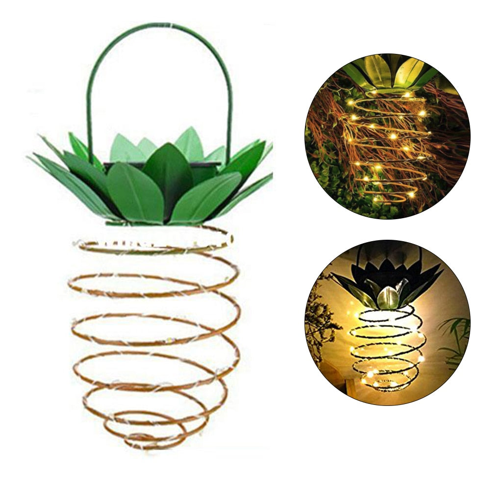Solar Powered Pineapple String Lights