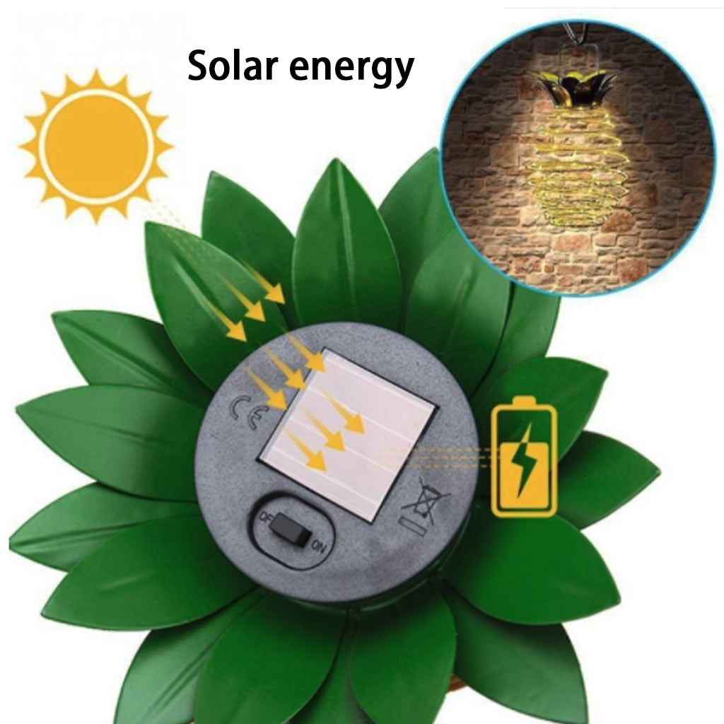 Solar Powered Pineapple String Lights