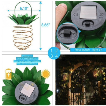 Solar Powered Pineapple String Lights