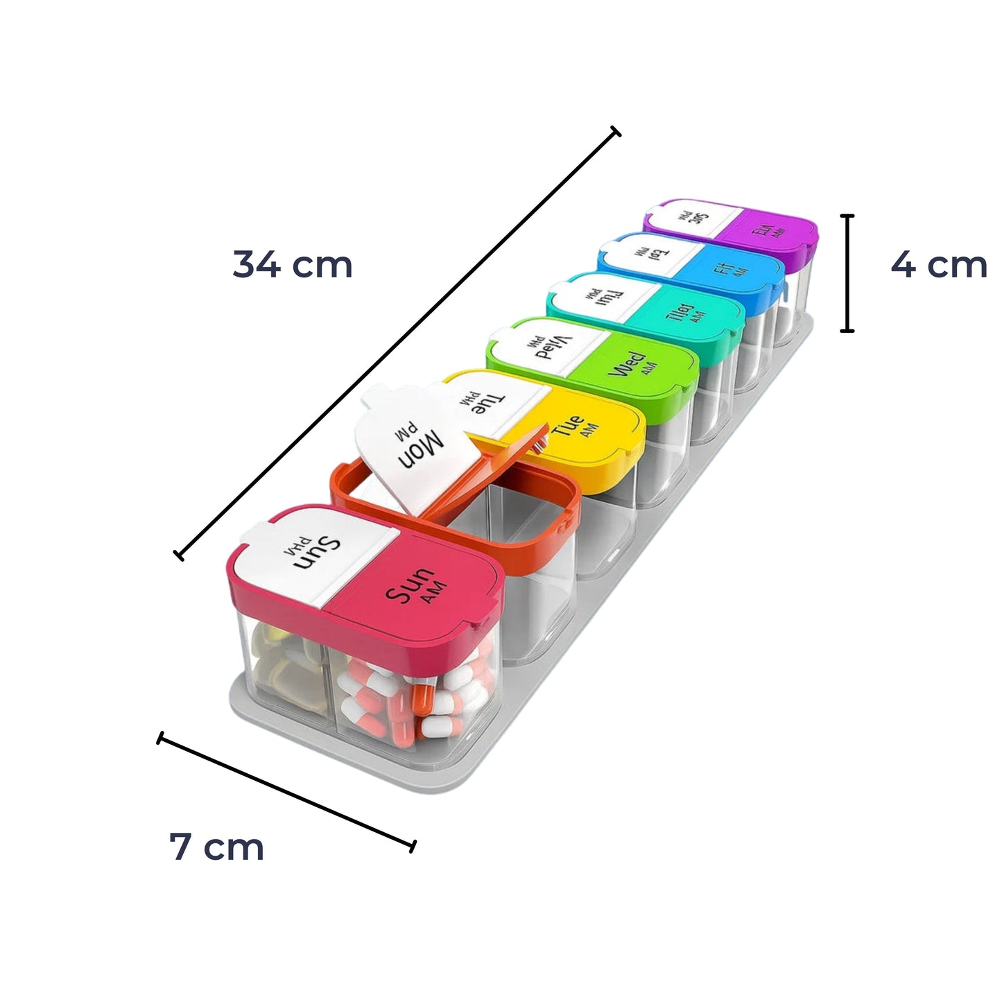 Easy 7 Day Pill Box Organizer